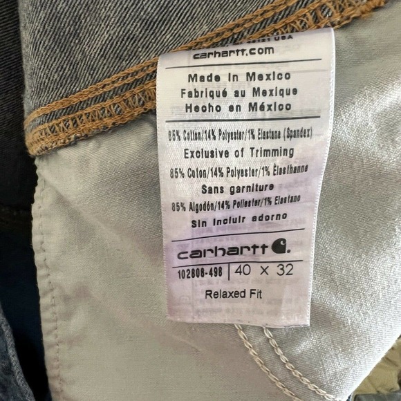 Carhartt Relaxed Fit Jeans, Medium Wash, Wide Leg Men Size 40X32 Bu - Picture 7 of 7